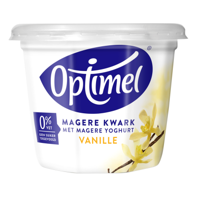 Optimel Magere kwark vanille 0% vet 500g