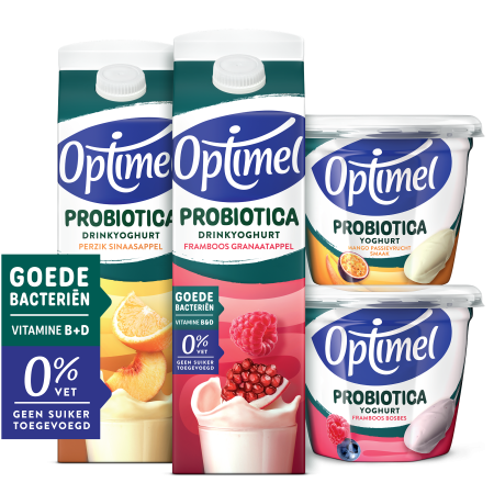 Optimel Probiotica range drink- en eetyoghurt