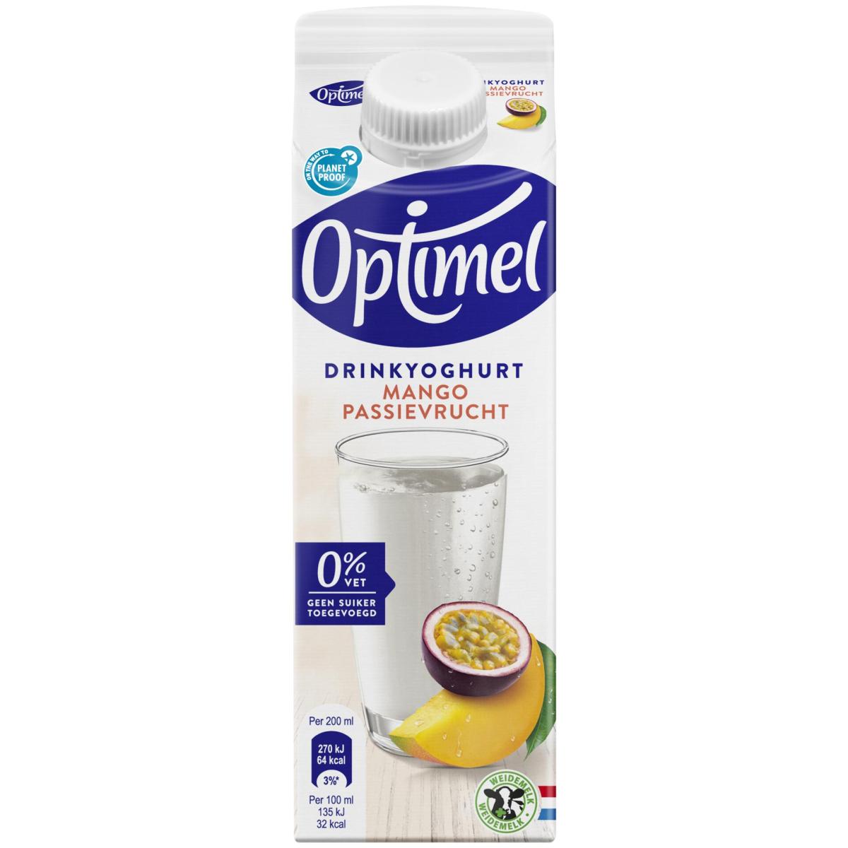 Optimel Drinkyoghurt mango passievrucht 0% vet 1L