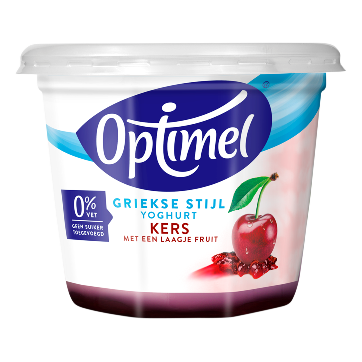 Optimel Yoghurt Griekse stijl kers 0% vet 450g