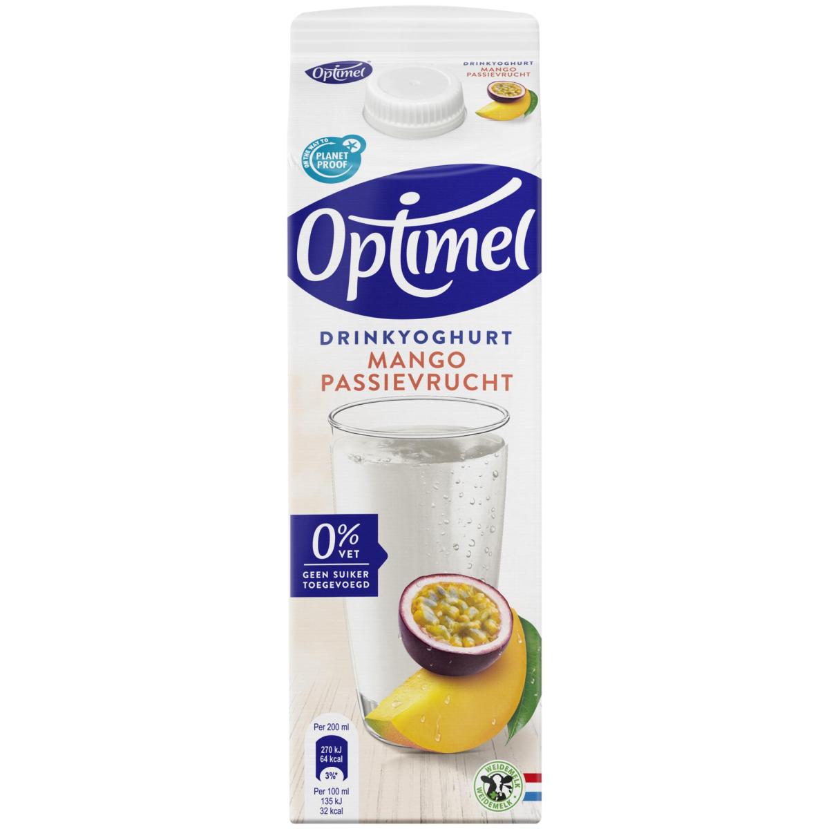 Optimel Drinkyoghurt mango passievrucht 0% vet 1L