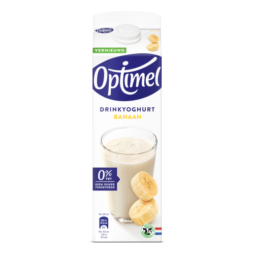 Optimel Drinkyoghurt banaan 0% vet 1L