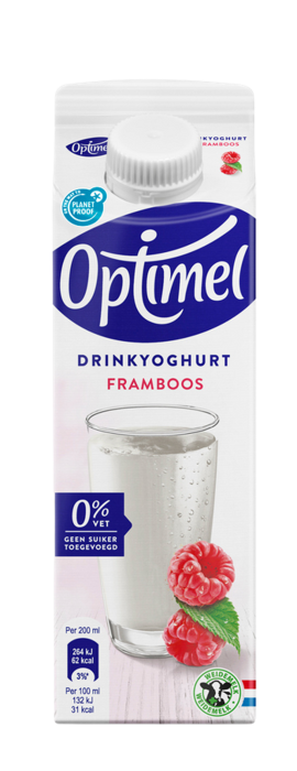 Optimel Drinkyoghurt Framboos 0% vet 500mL