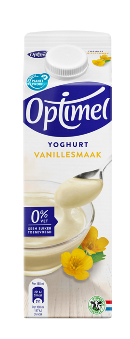 Optimel Magere Yoghurt Vanille 0% vet 1L