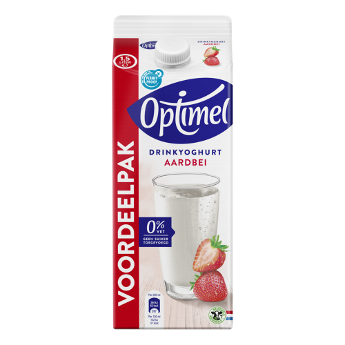 Optimel Drinkyoghurt aardbei 0% vet 1.5L