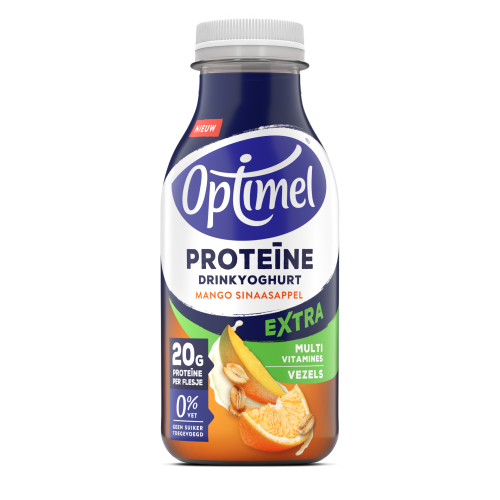 Optimel Proteïne Extra Drinkyoghurt Mango Sinaasappel PET 330mL