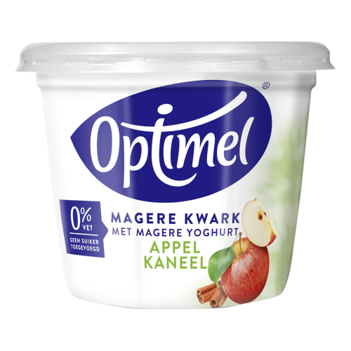 Optimel Magere kwark met magere yoghurt appel kaneel 500 g