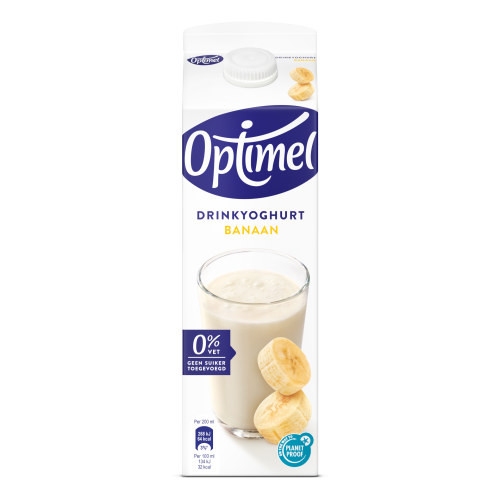 Optimel Drinkyoghurt Banaan 0% vet 1 L