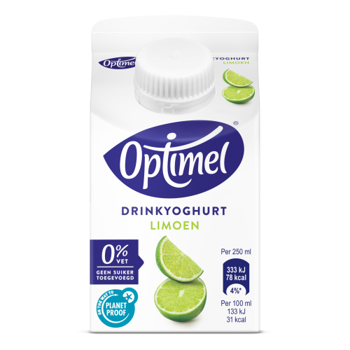 Optimel Drinkyoghurt Limoen 0% vet 250 ml