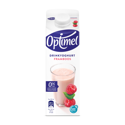 Optimel Drinkyoghurt Framboos 0% vet 500 mL