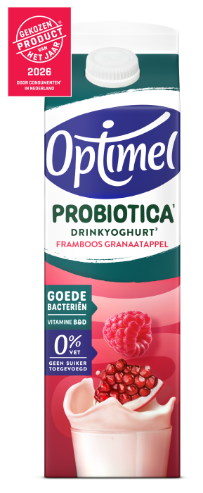 Optimel Probiotica drinkyoghurt Framboos Granaatappel 1L