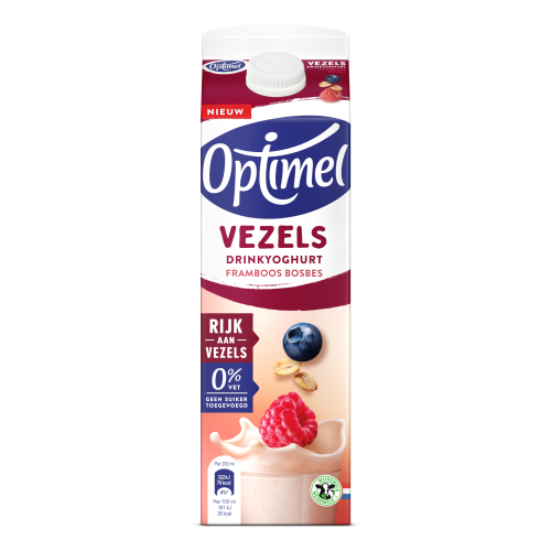 Optimel Vezels Drinkyoghurt Framboos Bosbes
