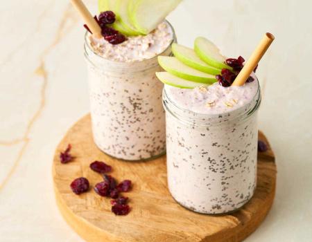 Overnight oats ontbijt smoothie
