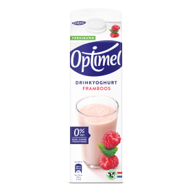 Optimel Drinkyoghurt framboos 0% vet 1L