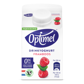 Optimel Drinkyoghurt Framboos 0% vet 250mL