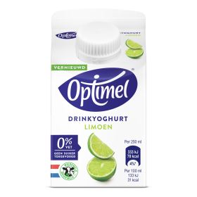 Optimel Drinkyoghurt Limoen 0% vet 250mL