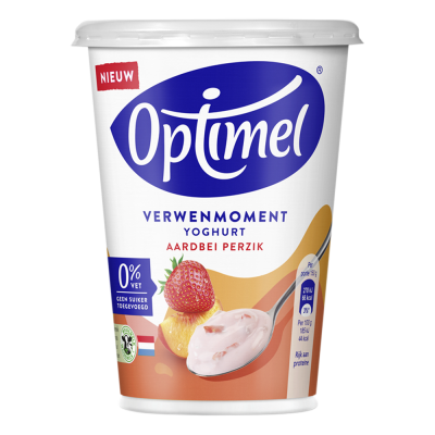 Optimel Verwenmoment yoghurt aardbei perzik 450g
