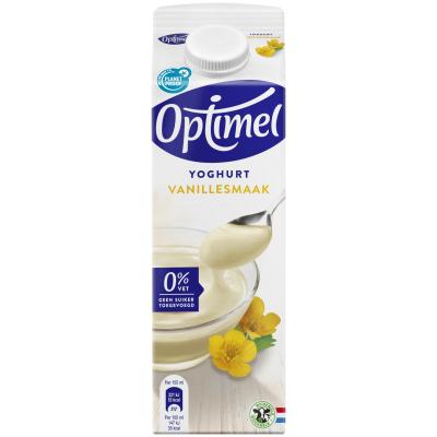 Optimel Magere yoghurt vanille 0% vet 1L