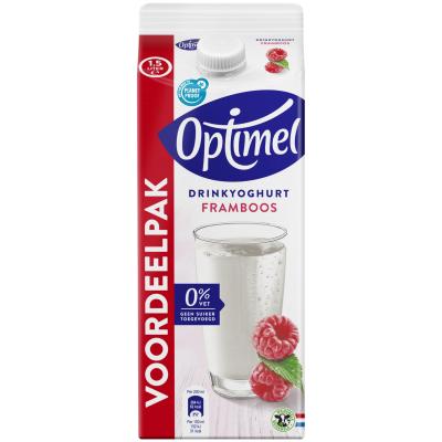 Optimel Drinkyoghurt framboos 0% vet 1.5L