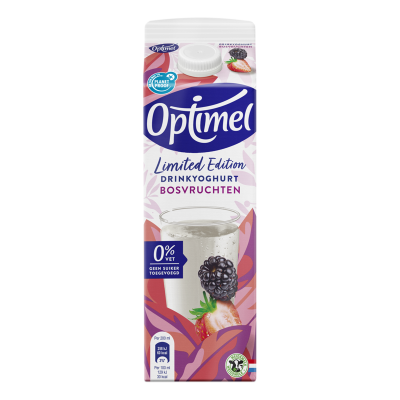 Optimel Drinkyoghurt limited edition Bosvruchten 0% vet 1L