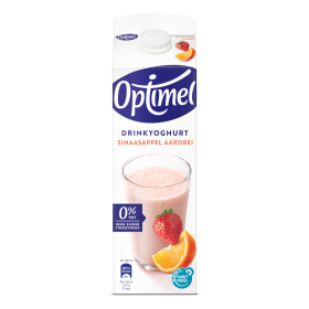 Optimel Drinkyoghurt Sinaasappel Aardbei 0% vet 1 L
