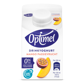 Optimel Drinkyoghurt Mango Passievrucht 0% vet 250 ml