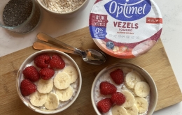 Aardbei & bosbes overnight oats